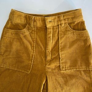 Forever 21 mustard yellow high waisted cropped ankle pants